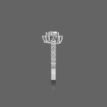 0.75ct Heart Cut Diamond Halo Ring