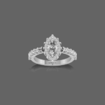 0.75 ct Marquise Halo Solitaire Ring