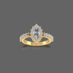 0.75 ct Marquise Halo Solitaire Ring