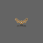 Beautiful Five Flower Diamond Mangalsutra Pendant