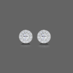 Pretty Halo Diamond Studs