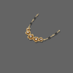 Beautiful Five Flower Diamond Mangalsutra Pendant