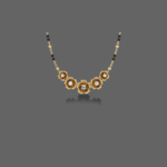 Beautiful Five Flower Diamond Mangalsutra Pendant