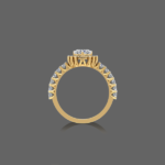 0.75ct Heart Cut Diamond Halo Ring
