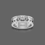 Wave Solitaire Band Ring