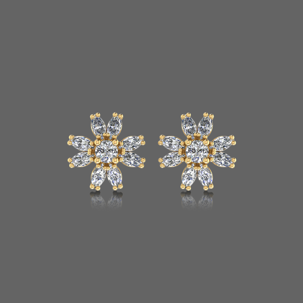 Minimalistic Diamond Stud Earrings