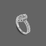 0.75 ct Marquise Halo Solitaire Ring