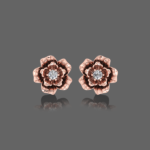 Floral Solitaire Stud Earrings