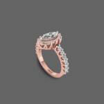 0.75 ct Marquise Halo Solitaire Ring
