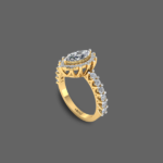 0.75 ct Marquise Halo Solitaire Ring