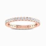 Clinquant-Natual-Diamond-Wedding-Band-Rose-Gold-Front-View