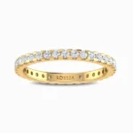 Clinquant-Natual-Diamond-Wedding-Band-Yellow-Gold-Front-View