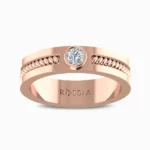 Exotic-Natural-Diamond-Ring-For-Him-Rose-Gold-Front-View