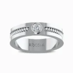 Exotic-Natural-Diamond-Ring-For-Him-White-Gold-Front-View