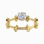 Forevermore--Natural-Solitaire-Ring-Yellow-Gold-Front-View