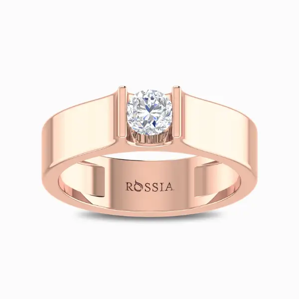 Glimmer-Natural-Solitaire-Men’s-Ring-Rose-Gold-Front-View