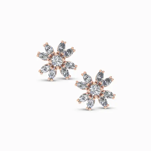 Minimalistic Diamond Stud Earrings