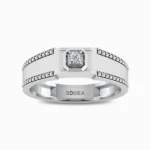 Noble-Gleam-Natural-Diamond-Men’s-Ring-White-Gold-Front-View