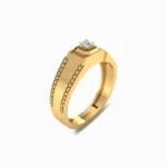 Noble-Gleam-Natural-Diamond-Men’s-Ring-Yellow-Gold-Side-View