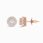 Pretty Halo Diamond Studs