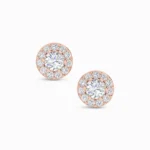 Pretty Halo Diamond Studs
