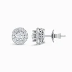 Pretty Halo Diamond Studs
