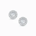 Pretty Halo Diamond Studs