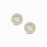 Pretty Halo Diamond Studs