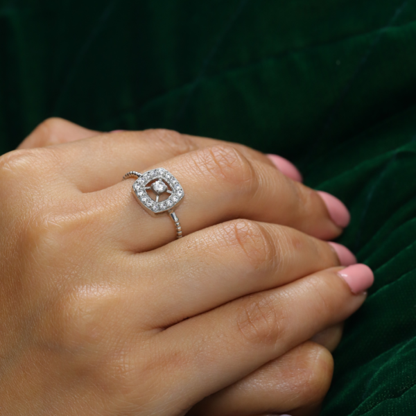 Cushion Halo Diamond Ring