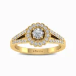 Cara-Natural-Diamond-Engagement-Ring-Yellow-Gold-Front-View