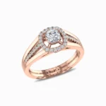 Cushion-Cut-Solitaire-Natural-Diamond-Ring-For-Women-Rose-Gold-Side-View
