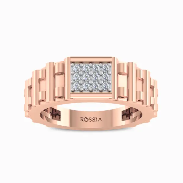 Dennis-Natural-Diamond-Ring-For-Men-Rose-Gold-Front-View
