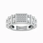 Dennis-Natural-Diamond-Ring-For-Men-White-Gold-Front-View