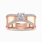 Elegance-Defined-Natural-Diamond-Solitaire-Ring-for-Men-Rose-Gold-Front-View