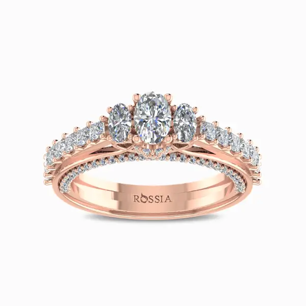 Enticing-Threestone-Oval-Cut-Natural-Diamond-Engagement-Ring-Rose-Gold-Front-View Enticing-Threestone-Oval-Cut-Natural-Diamond-Engagement-Ring-Rose-Gold-Front-View