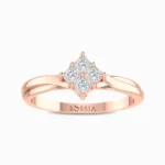 Exquisite-Natural-Diamond-Ring-For-Her-Rose-Gold-Front-View
