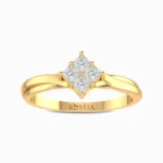 Exquisite-Natural-Diamond-Ring-For-Her-Yellow-Gold-Front-View