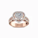 Heart Cut Natural Diamond Engagement Ring