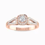 Lustrous-Natural-Diamond-Ring-Rose-Gold-Front-View