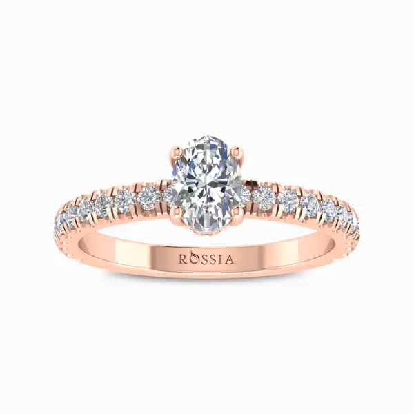Magnificent-Oval-Cut-Natural-Solitaire-Ring-Rose-Gold-Front-View Magnificent Oval Cut Natural Diamond Solitaire Ring