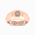 Noah-Naural-Diamond-Ring-For-Men-Rose-Gold-Front-View