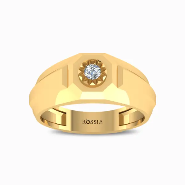 Noah-Naural-Diamond-Ring-For-Men-Yellow-Gold-Front-View Noah Natural Diamond Ring For Men