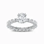 Reigning-Oval-Natural-Diamond-Ring-For-Women-White-Gold-Front-View