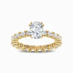 Reigning-Oval-Natural-Diamond-Ring-For-Women-Yellow-Gold-Front-View