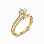 Serene-Love-Natural-Diamond-Ring-Yellow-Gold-Side-View