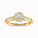 Timeless-Natural-Diamond-Ring-Yellow-Gold-Front-View