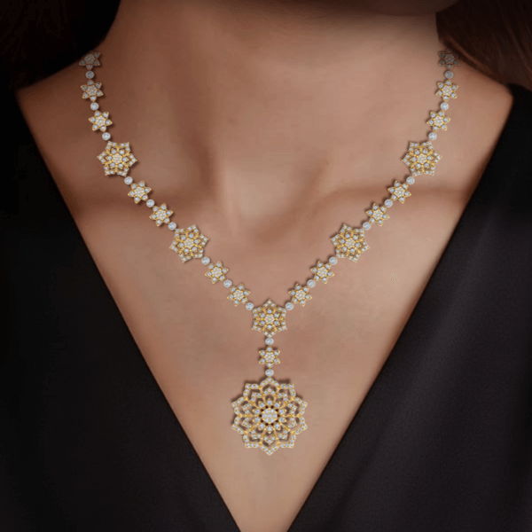 rossia-gold-and-diamond-necklace-model-shoot