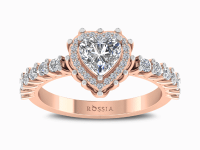 0.75-Ct-Heart-Cut-Lab-Grown-Diamond-Halo -Ring-Rose-Gold-Front-View