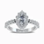 0.75-Ct-Marquise-Halo-Lab-Grown-Diamond-Ring-White-Gold-Front-View