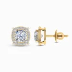 0.30 Ct Elongated Cushion Cut Lab Grown Diamond Studs